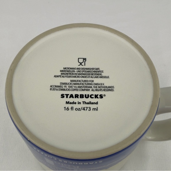 Starbucks Köln Germany City Mug 16 oz Blue & Cream Cologne Souvenir 2016 - Picture 8 of 8